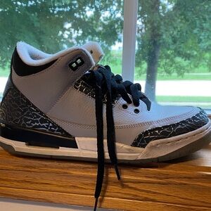 Jordan Kids Black and White Sneakers